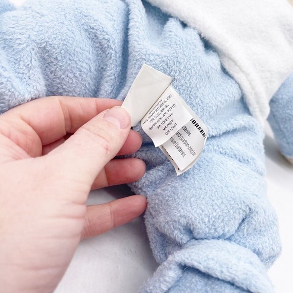 Baby Connection Plush Blue Teddy Bear Beating Red Plastic Heart Heartbeat 14” - Picture 6 of 16